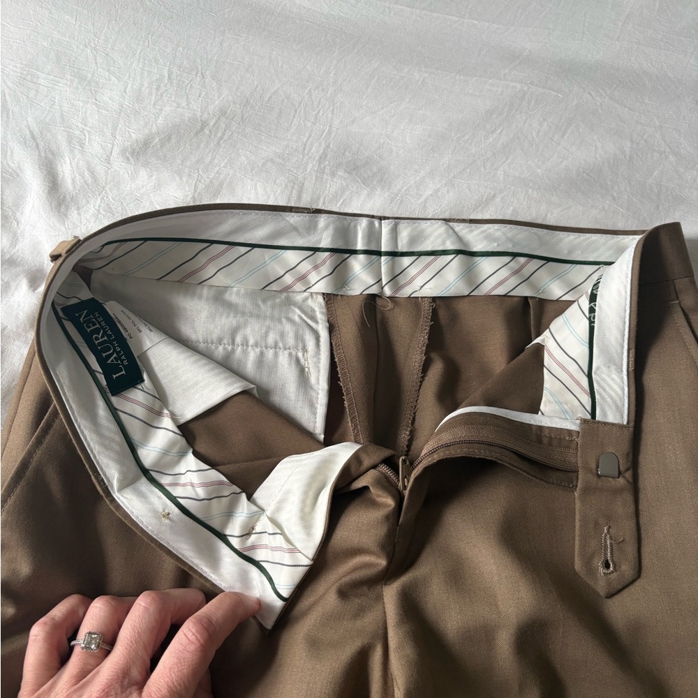 Ralph Lauren Suit Pants/Trousers Size 18R, 29W Light brown, EUC - Picture 10 of 10